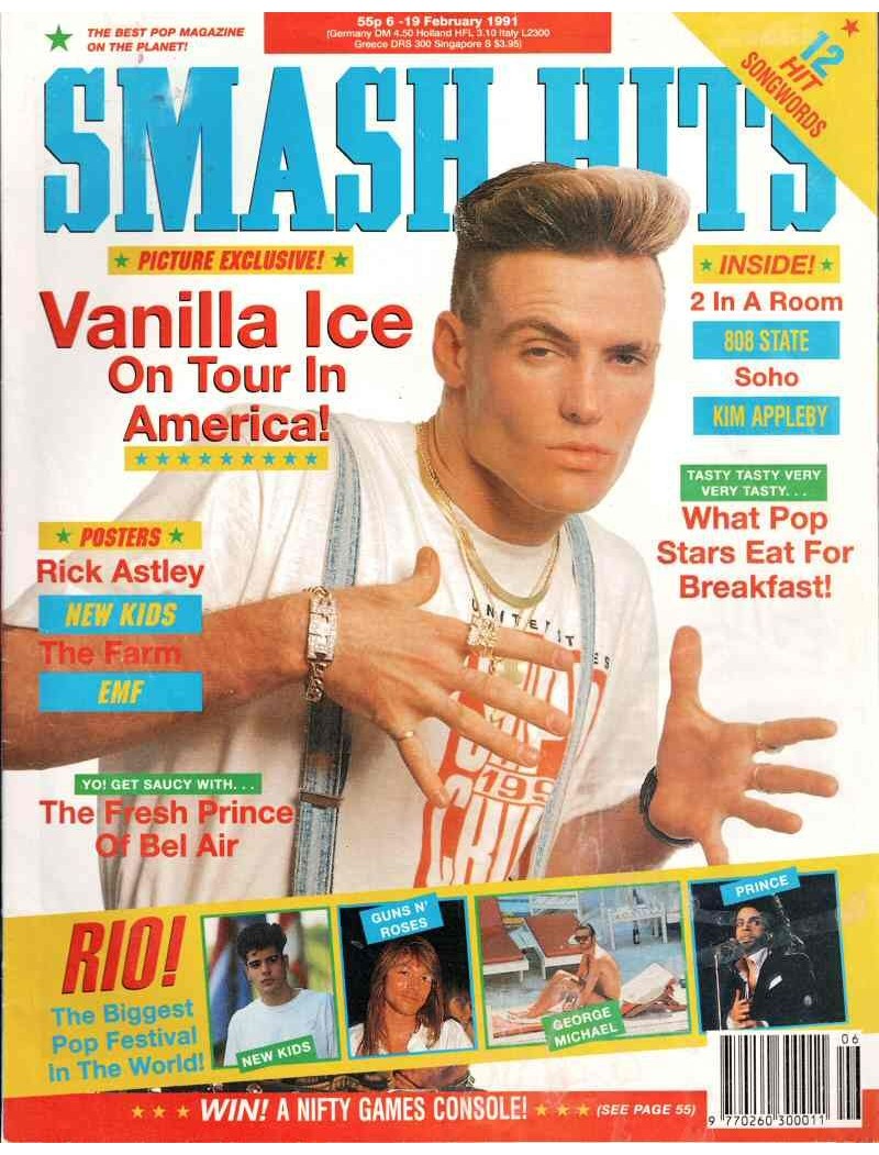 Smash Hits Magazine 6th February 1991 (Vanilla Ice) Smash Hits Magazine 6th February 1991 (Vanilla Ice)