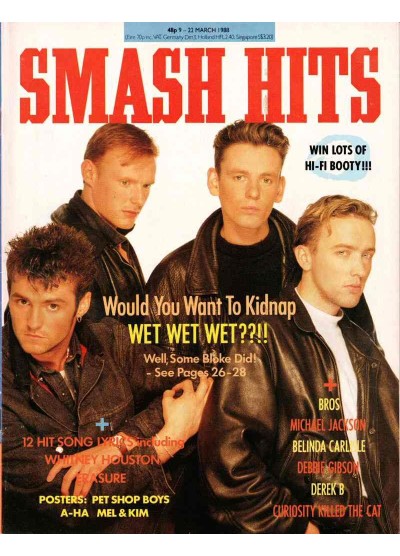 Smash Hits Magazine 9th March 1988 (Wet Wet Wet Cover)