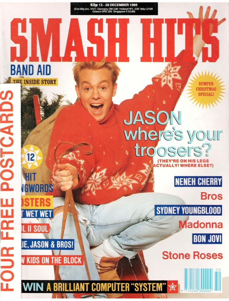 Smash Hits Magazine - 1989 13/12/89 (Jason Donovan)