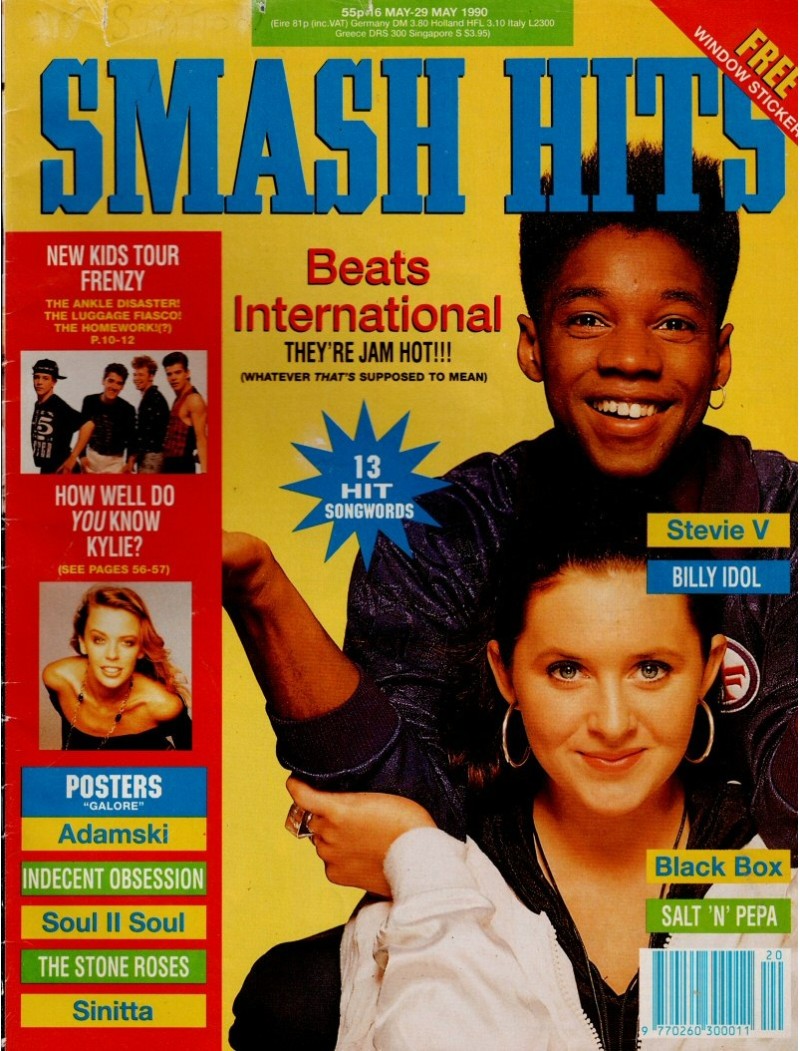 Smash Hits Magazine 16th May 1990 (Beats International Cover)