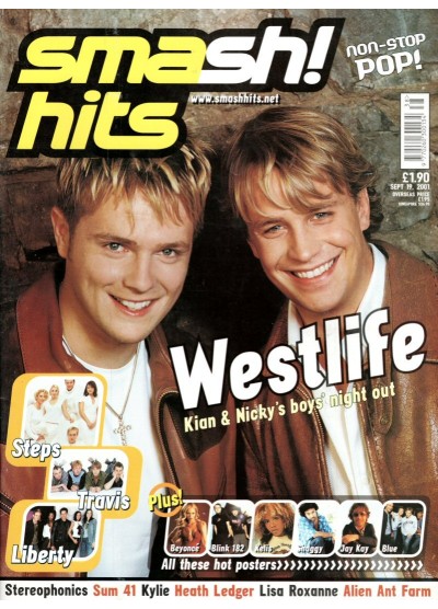 Smash Hits Magazine 19th September 2001 