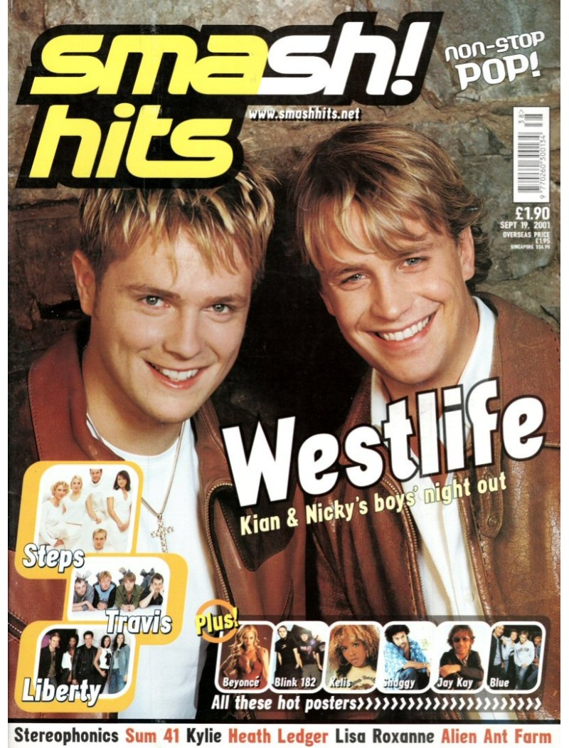 Smash Hits Magazine 19th September 2001 
