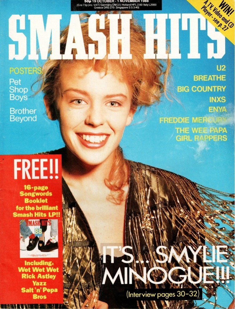 Smash Hits Magazine - 1988 19/10/88 (Kylie Minogue Cover) Smash Hits Magazine - 1988 19/10/88 (Kylie Minogue Cover)