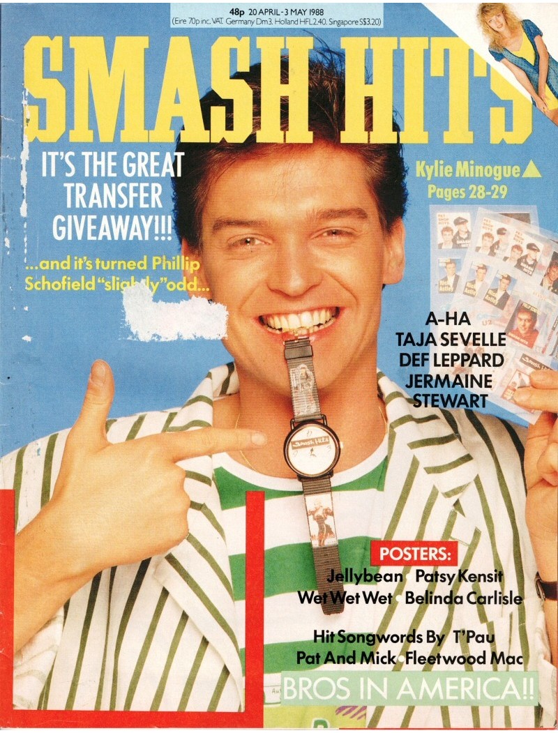 Smash Hits Magazine 20th April 1988 (Phillip Schofield Cover)