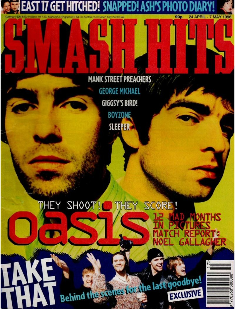 Smash Hits Magazine 24th April 1996