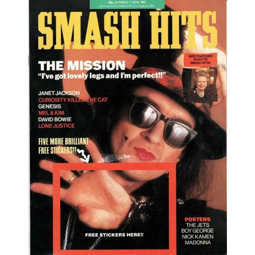Smash Hits Magazine - 1987 25/03/87 (The Mission Cover)
