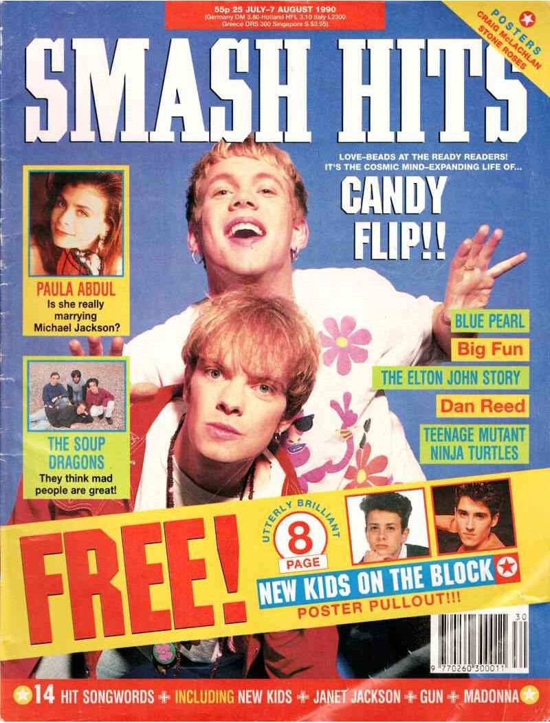 Smash Hits Magazine 25th July 1990 (Candy Flip) Smash Hits Magazine 25th July 1990 (Candy Flip)