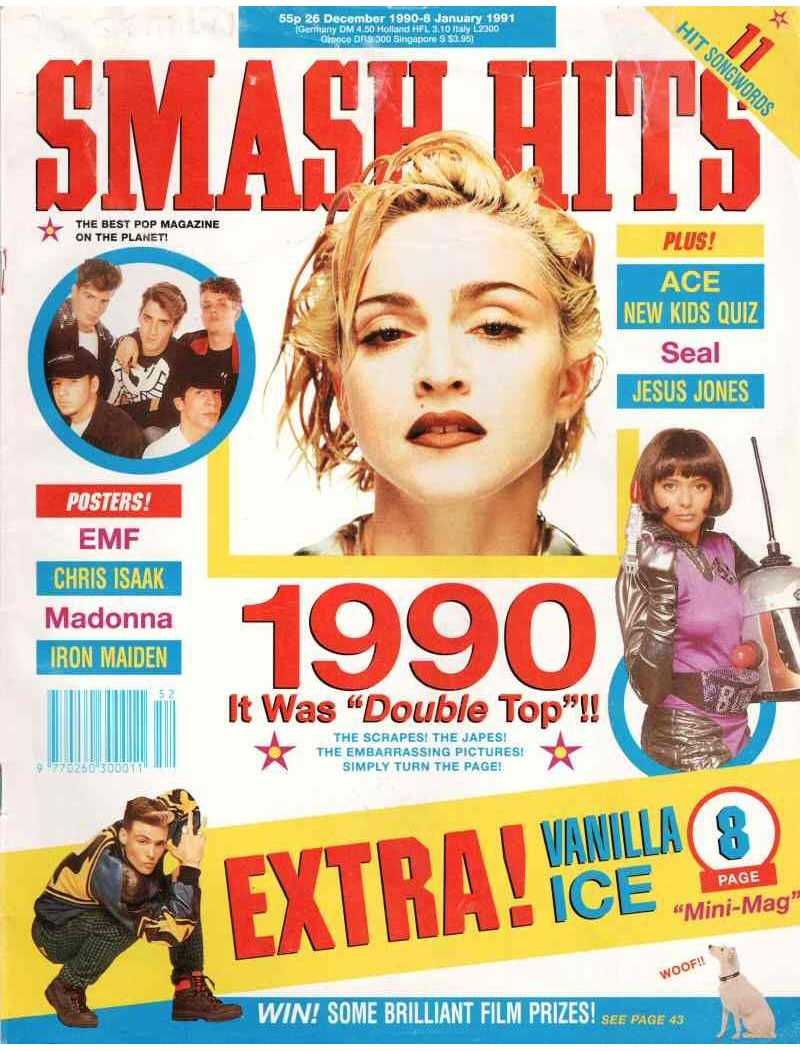 Smash Hits Magazine 26th December 1990 (Madonna Cover) Smash Hits Magazine 26th December 1990 (Madonna Cover)