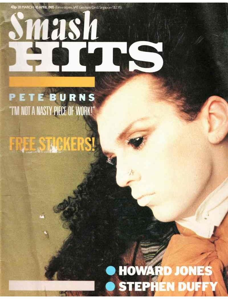 Smash Hits Magazine - 1985 28/03/85 Pete Burns