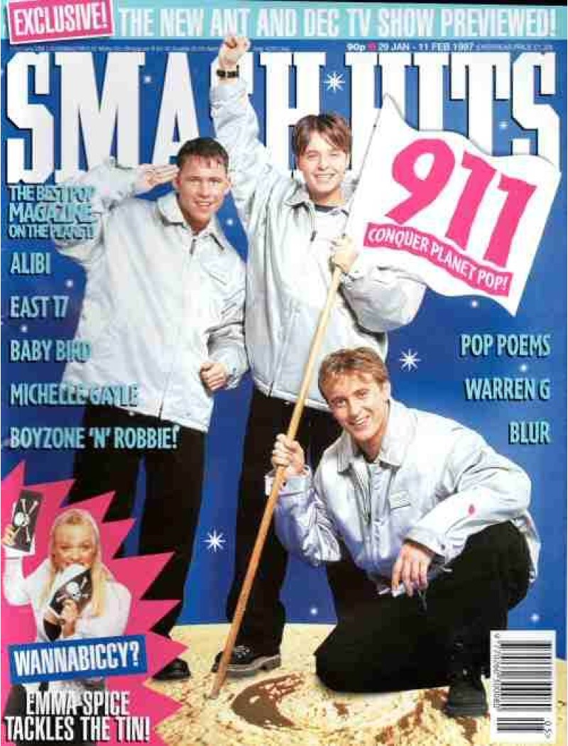 Smash Hits Magazine - 1997 29th January 1997 911 Blur Simpsons East 17 Cathy Dennis Emma Bunton Smash Hits Magazine - 1997 29th January 1997 911 Blur Simpsons East 17 Cathy Dennis Emma Bunton