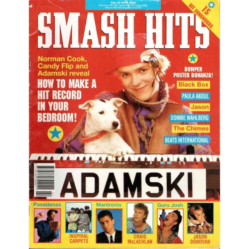 Smash Hits Magazine - 1990 30/05/90 (Adamski Cover)
