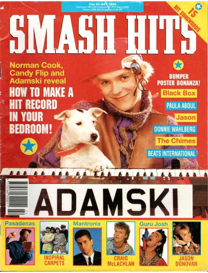 Smash Hits Magazine 30th May 1990 (Adamski Cover) Smash Hits Magazine 30th May 1990 (Adamski Cover)