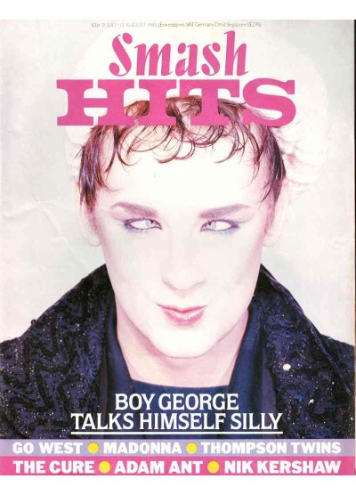 Smash Hits Magazine 31st July 1985 Adam Ant Boy George Tom Bailey Go West 
