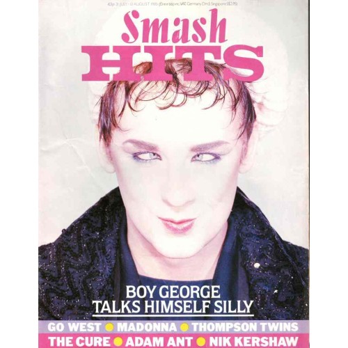 Smash Hits Magazine - 1985 31/07/85 Adam Ant Boy George Tom Bailey Go West 