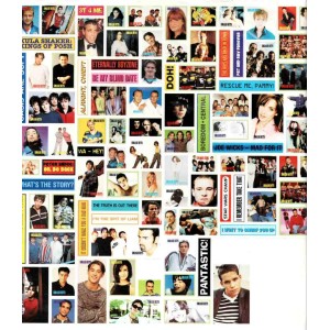 ﻿﻿Sticker Sheet from Smash Hits 2 Paul Nicholls / Sean Maguire / Ryan Giggs / Robbie Williams / Liam Gallagher / Matt Le Blanc / Robson & Jerome