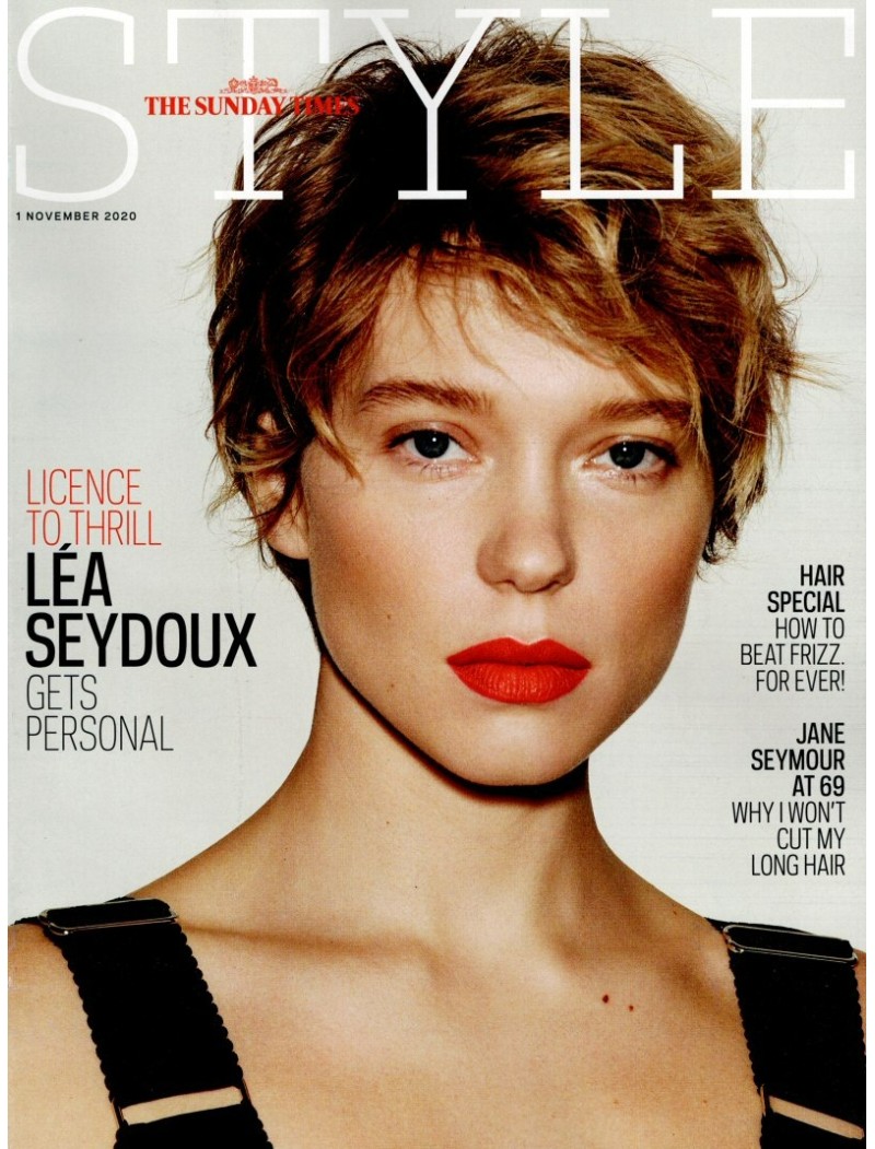 Sunday Times Style Magazine 1st November 2020 Lea Seydoux cover Sunday Times Style Magazine 1st November 2020 Lea Seydoux cover