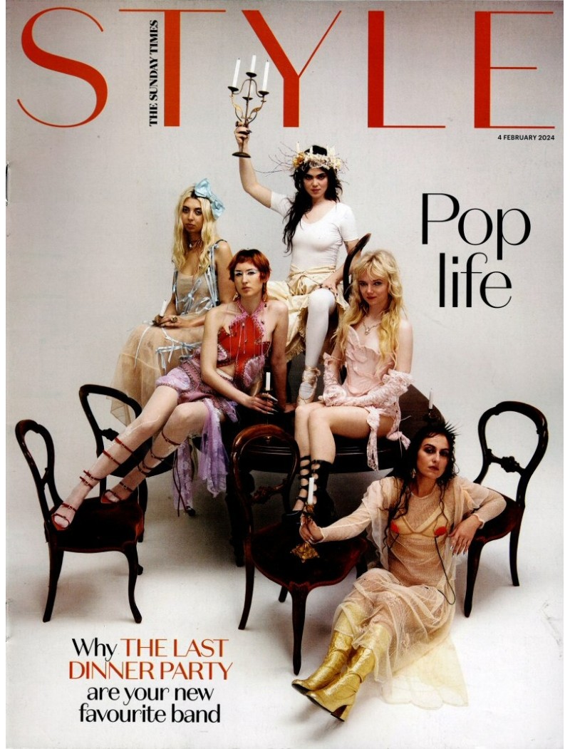 Sunday Times Style Magazine 4th February 2024 The Last Dinner Party cover Sunday Times Style Magazine 4th February 2024 The Last Dinner Party cover