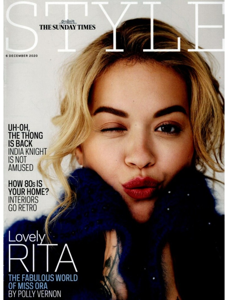 Sunday Times Style Magazine 6th December 2020 Rita Ora cover Sunday Times Style Magazine 6th December 2020 Rita Ora cover