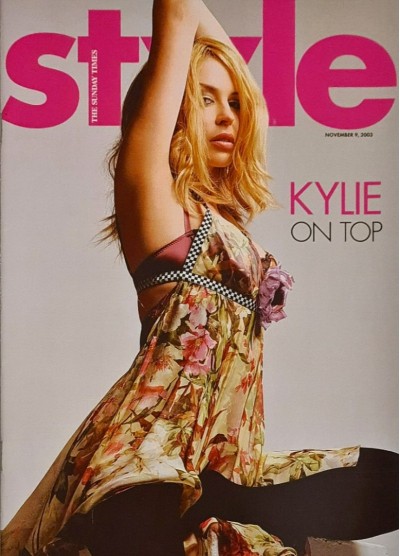 Sunday Times Style Magazine 9th November 2003 Kylie Minogue Fashion Adverts 2003