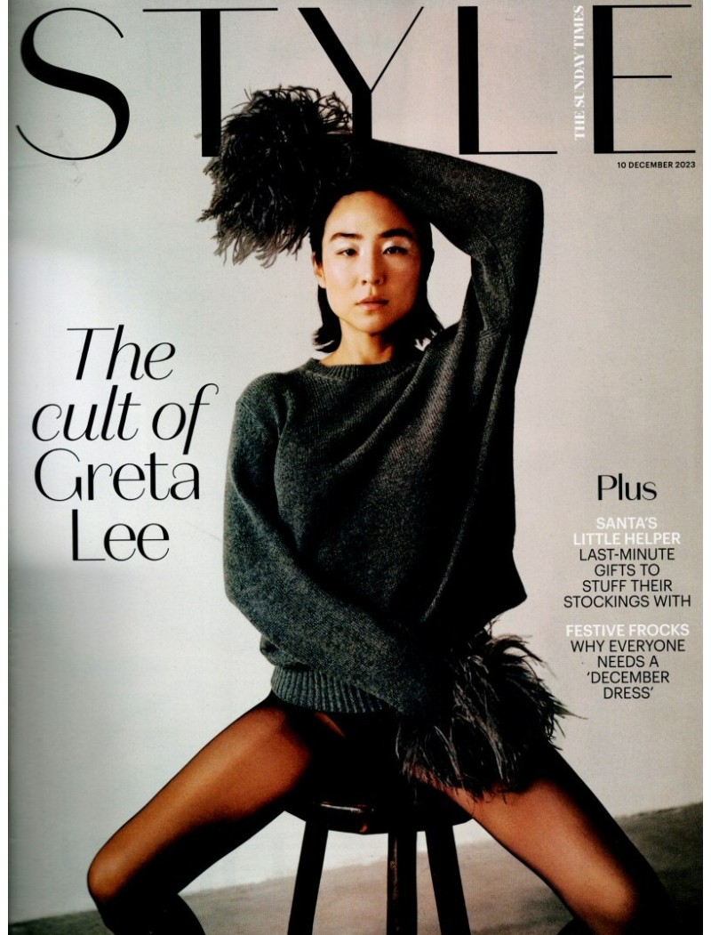 Sunday Times Style Magazine 10th December 2023 Greta Lee cover Pierce Brosnan