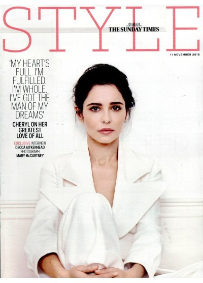 Sunday Times Style Magazine 11th November 2018 Cheryl Tweedy