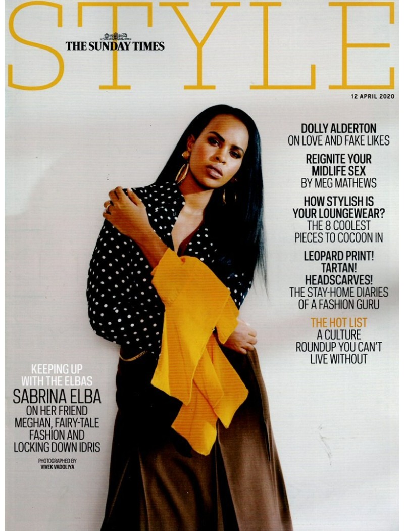 Sunday Times Style Magazine 12th April 2020 Sabrina Elba cover Sunday Times Style Magazine 12th April 2020 Sabrina Elba cover