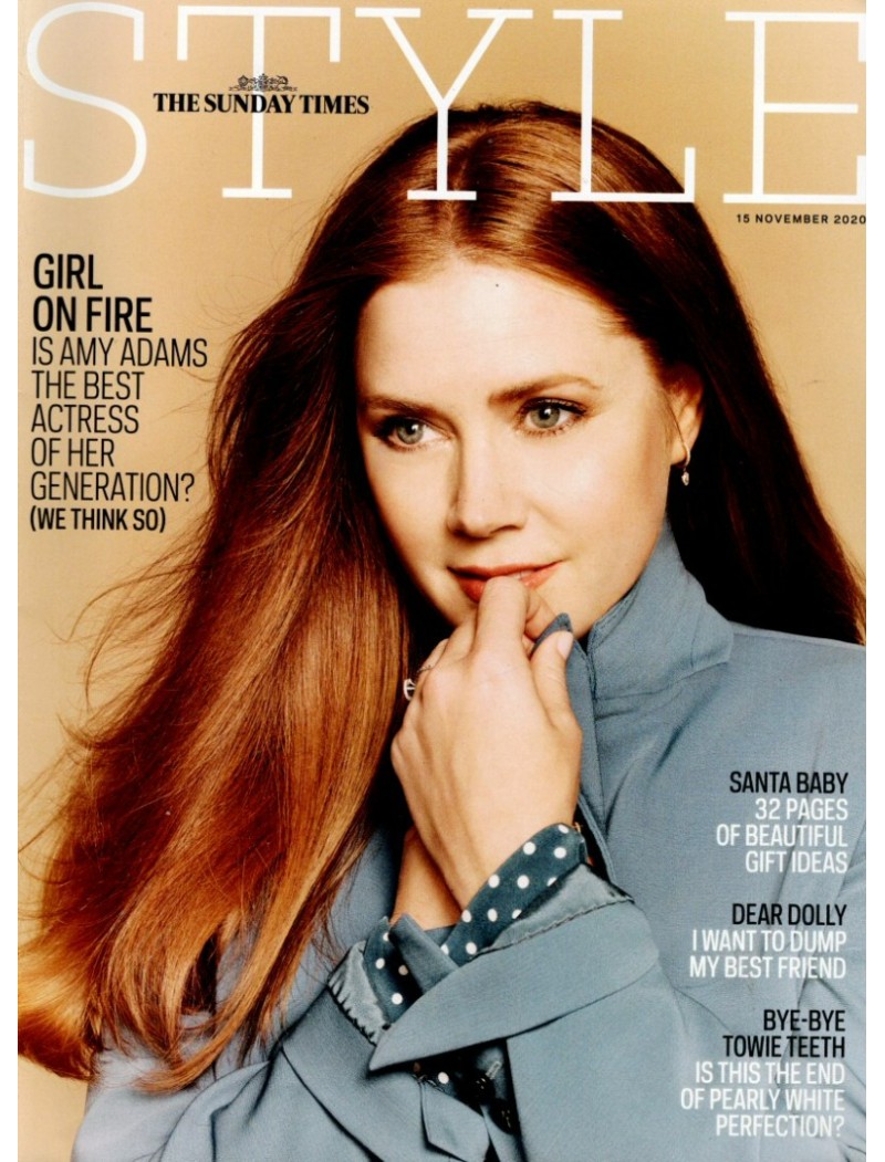 Sunday Times Style Magazine 15th November 2020 Amy Adams cover Sunday Times Style Magazine 15th November 2020 Amy Adams cover