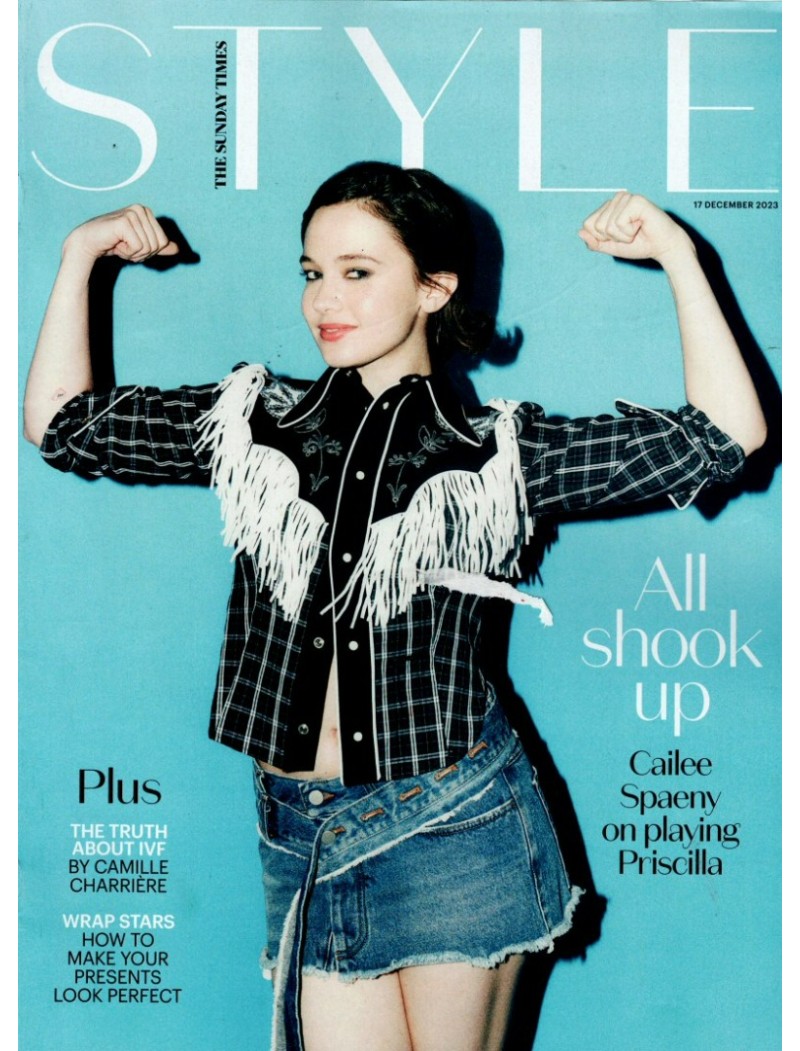 Sunday Times Style Magazine 17th December 2023 Cailee Spaeny cover