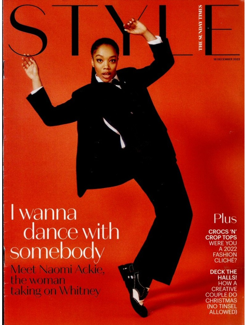 Sunday Times Style Magazine 18th December 2022 Naomi Ackie cover Sunday Times Style Magazine 18th December 2022 Naomi Ackie cover
