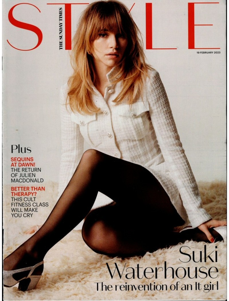 Sunday Times Style Magazine 19th February 2023 Suki Waterhouse cover Sunday Times Style Magazine 19th February 2023 Suki Waterhouse cover
