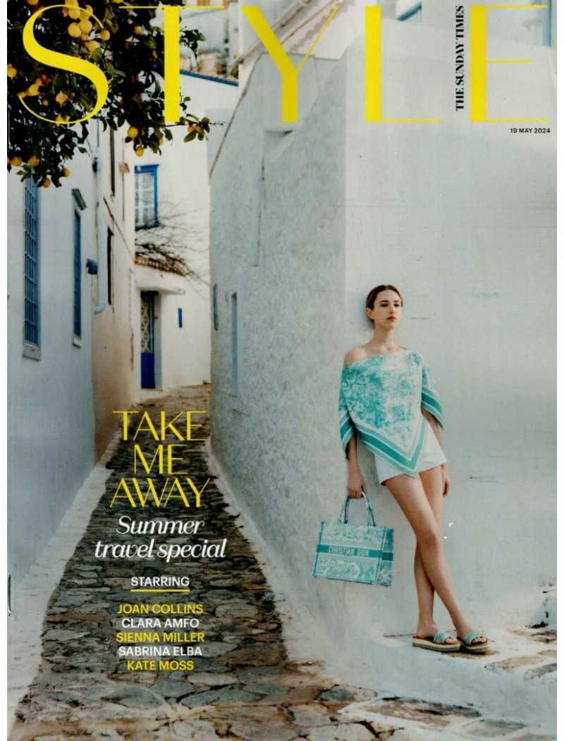 Sunday Times Style Magazine 19th May 2024 Joan Collins Sienna Miller Sabrina Elba Kate Moss Clara Amfo Penelope Tree Sunday Times Style Magazine 19th May 2024 Joan Collins Sienna Miller Sabrina Elba Kate Moss Clara Amfo Penelope Tree