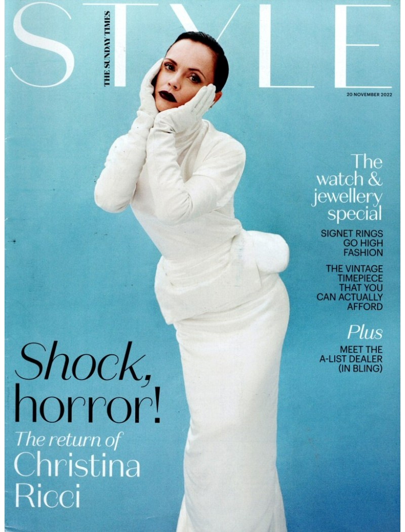 Sunday Times Style Magazine 20th November 2022 Christina Ricci Sunday Times Style Magazine 20th November 2022 Christina Ricci