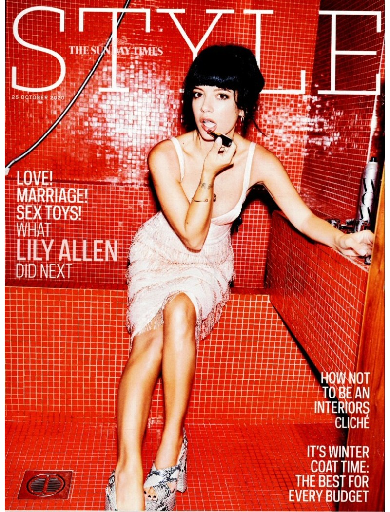 Sunday Times Style Magazine 25th October 2020 Lily Allen Sunday Times Style Magazine 25th October 2020 Lily Allen