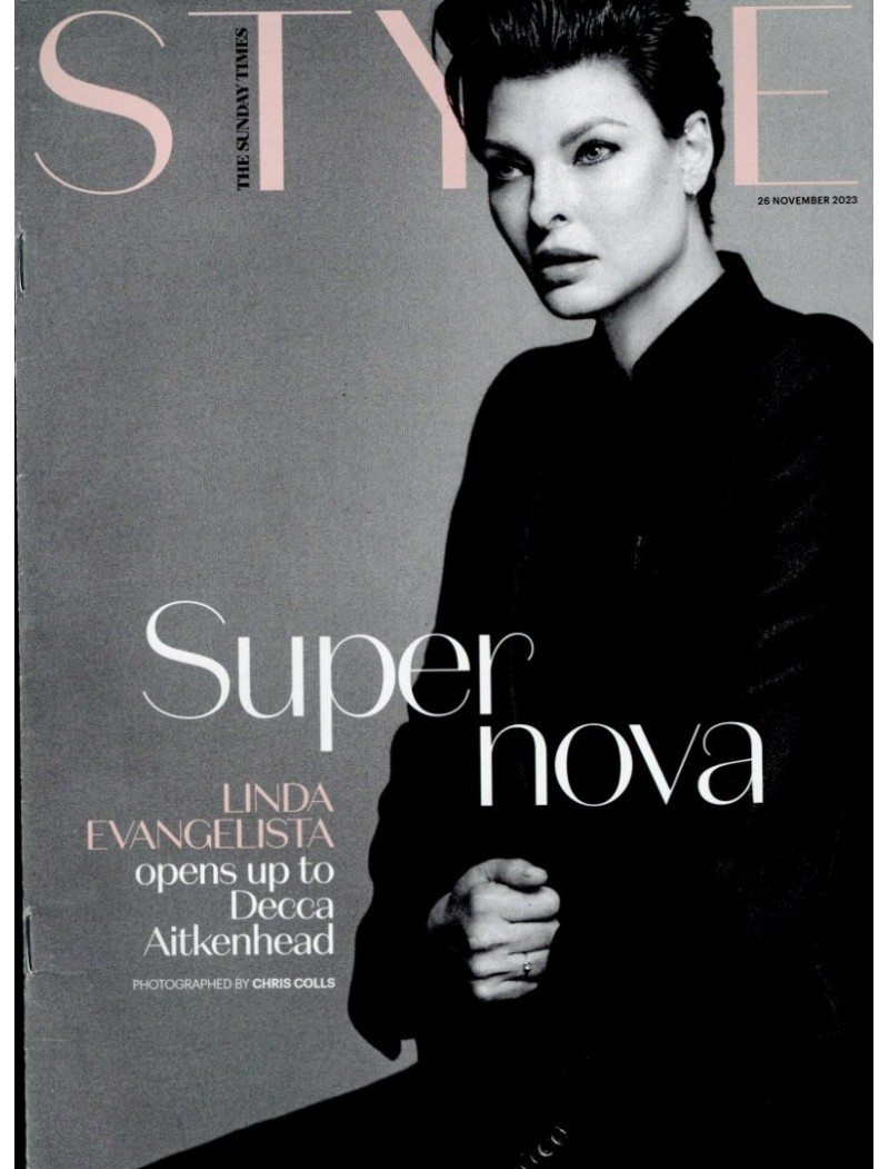 Sunday Times Style Magazine 26th November 2023 Linda Evangelista Helmut Newton Sunday Times Style Magazine 26th November 2023 Linda Evangelista Helmut Newton
