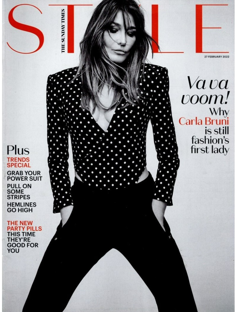 Sunday Times Style Magazine 27th February 2022 Carla Bruni cover Sunday Times Style Magazine 27th February 2022 Carla Bruni cover