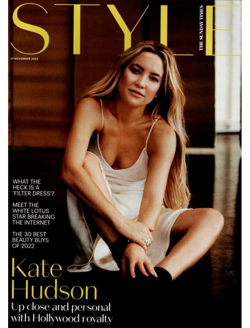 Sunday Times Style Magazine 27th November 2022 Kate Hudson Sunday Times Style Magazine 27th November 2022 Kate Hudson
