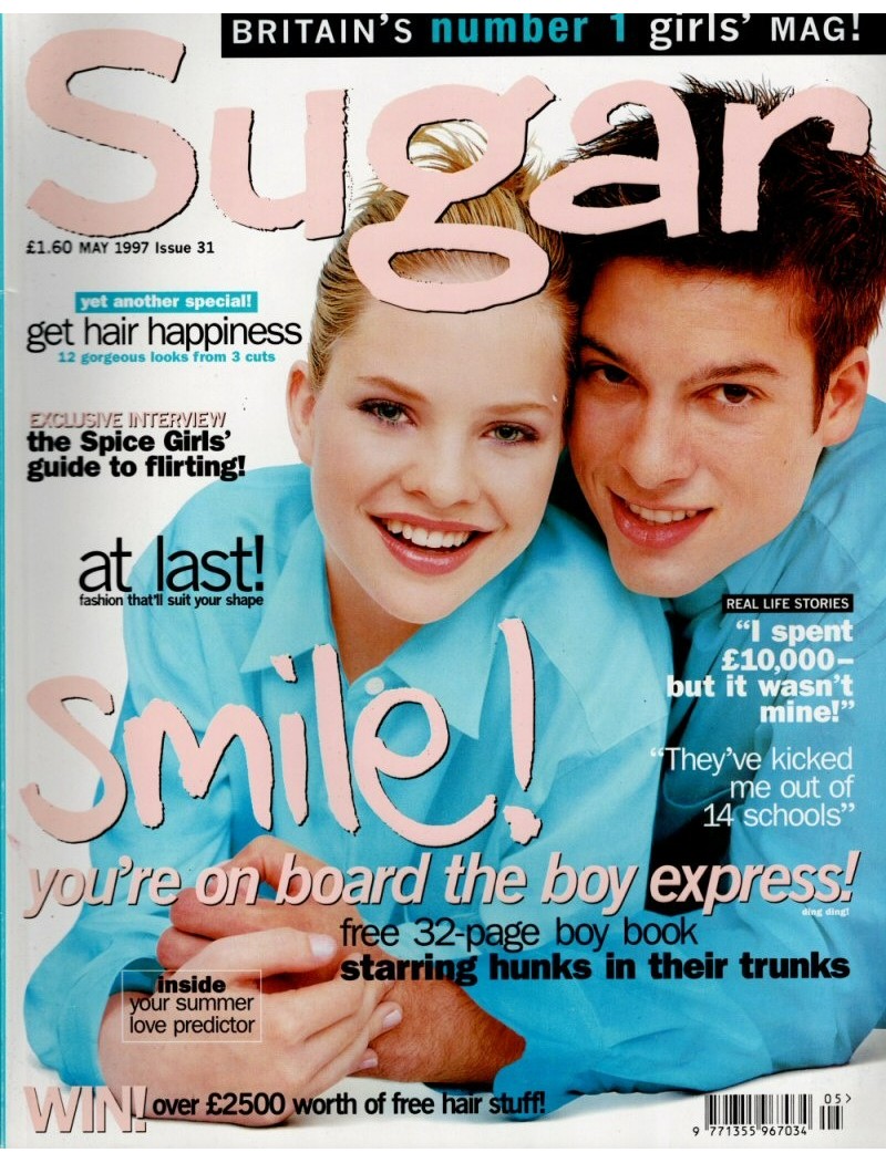 Sugar Magazine May 1997 Spice Girls Kieran O Brien Will Mellor Supergrass Brad Renfro Ethan Hawke 