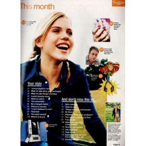 Sugar Magazine October 1998 Dawsons Creek DiCaprio Anna Friel Five Louise Lisa Faulkner Drew Barrymore