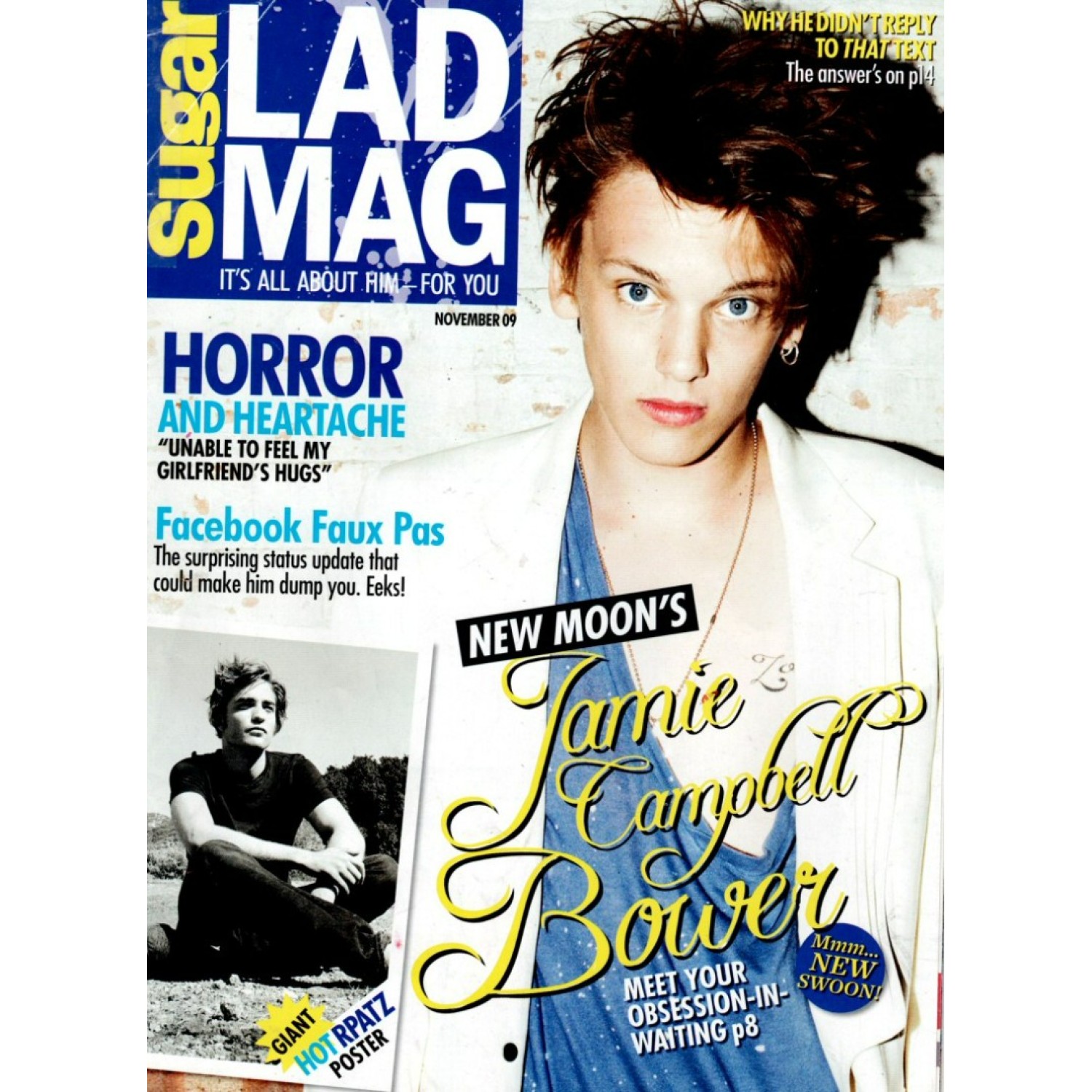 Jls Magazine Sugar Lad Mag November 2009 Jamie Campbell Bower Robert Pattinson ...