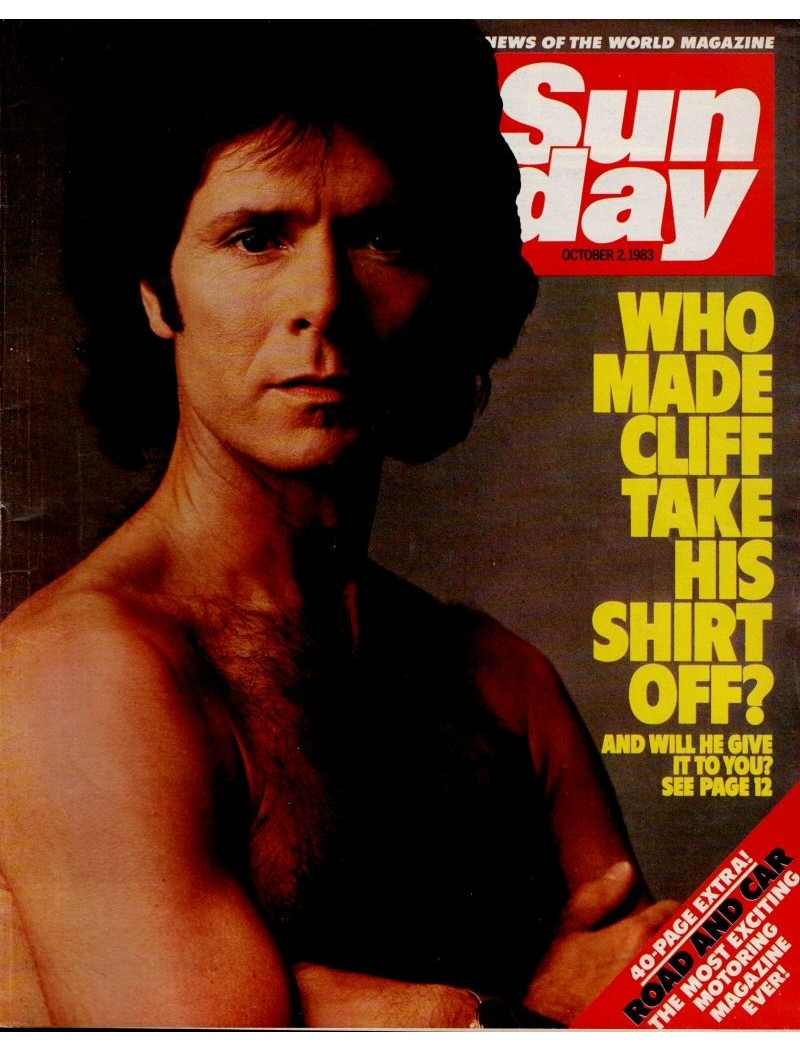 Sunday Magazine 2nd October 1983 Cliff Richard Sunday Magazine 2nd October 1983 Cliff Richard
