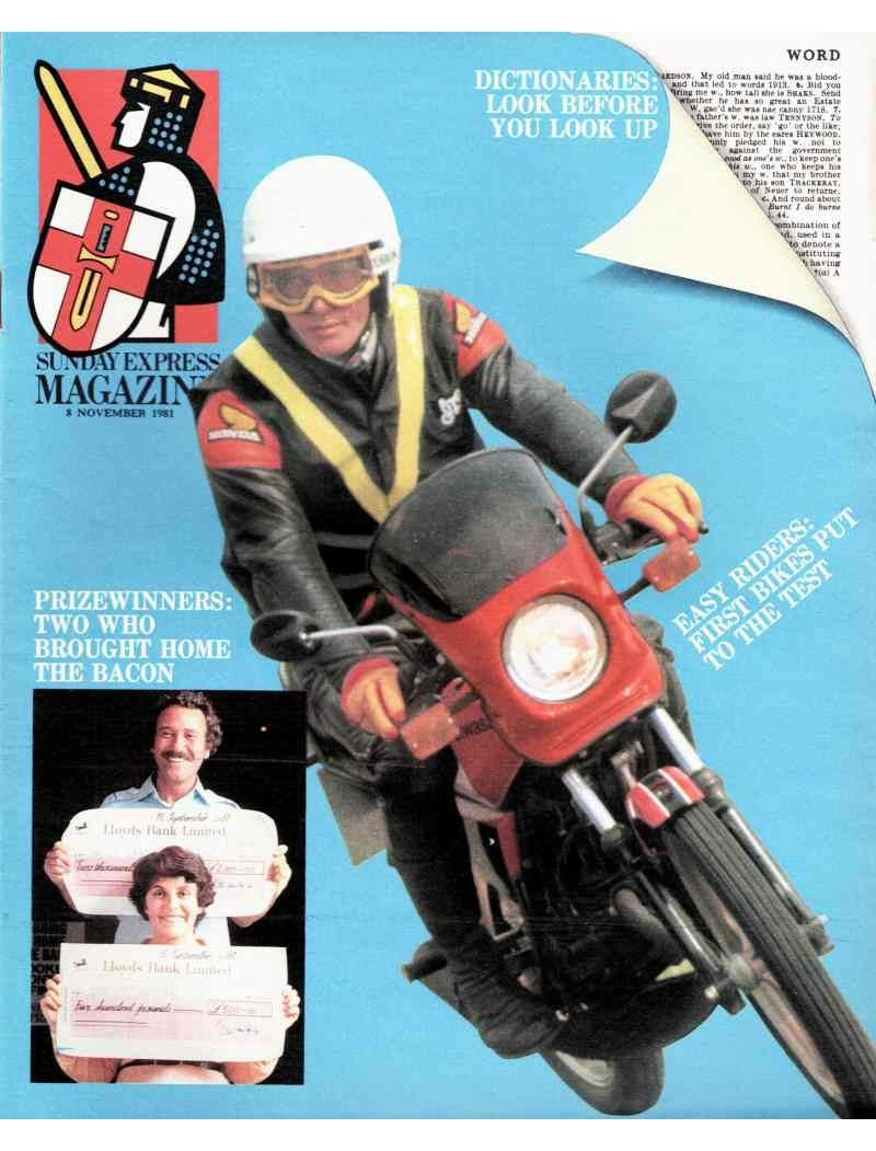 Sunday Express Magazine 8th November 1981 Motorcycles Industrial Revolution Sheila Hancock Sunday Express Magazine 8th November 1981 Motorcycles Industrial Revolution Sheila Hancock