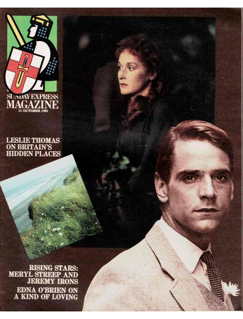 Sunday Express Magazine 11th October 1981 Meryl Streep Jeremy Irons Leslie Thomas Rupert Sally Oppenheim Sunday Express Magazine 11th October 1981 Meryl Streep Jeremy Irons Leslie Thomas Rupert Sally Oppenheim