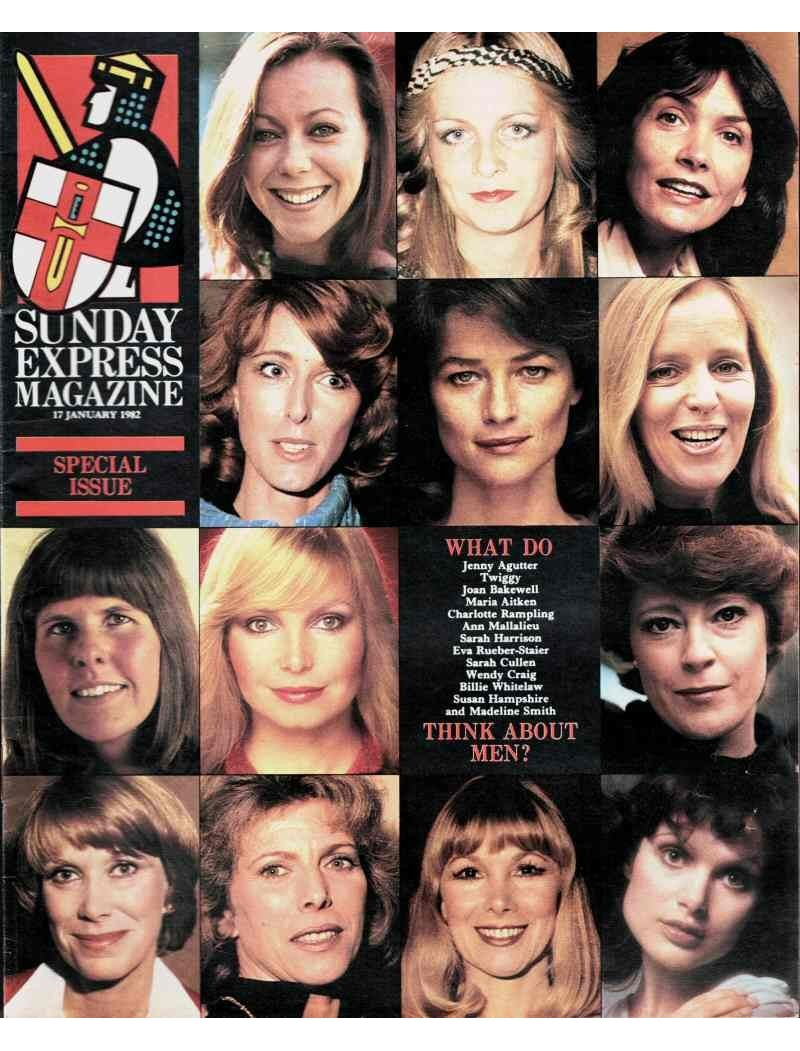 Sunday Express Magazine 17th January 1982 Charlotte Rampling Twiggy Jenny Agutter Billie Whitelaw Susan Sunday Express Magazine 17th January 1982 Charlotte Rampling Twiggy Jenny Agutter Billie Whitelaw Susan