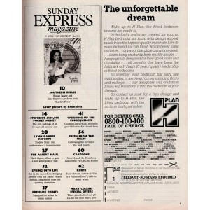 Sunday Express Magazine 19th April 1987 Bianca Jagger Jane Seymour Vivien Leigh Stephen Hendry Freddie