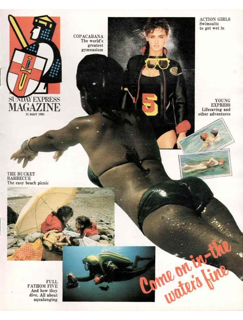 Sunday Express Magazine 31st May 1981 Copacabana Beach Judy Grinham The beach picnic Sunday Express Magazine 31st May 1981 Copacabana Beach Judy Grinham The beach picnic