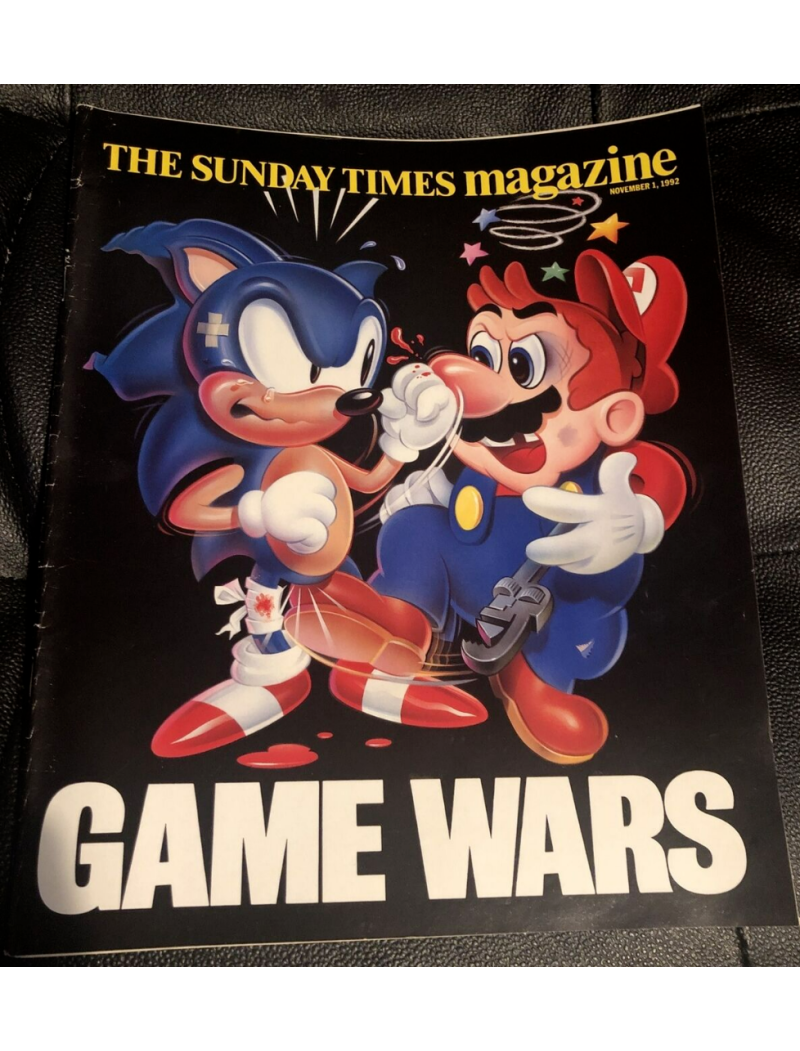 Sunday Times Magazine 1992 1st November 1992 Nintendo vs Sega Wars Italy Gary Oldman