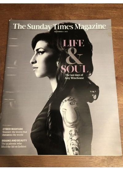 Sunday Times Magazine 2011 4th December 2011 Sinead Cusack Niamh Cusack Ashley Mears Amy Winehouse