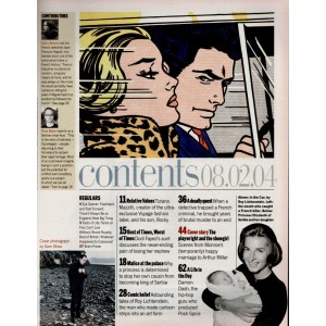 Sunday Times Magazine 8th February 2004 MARILYN MONROE ROY LICHTENSTEIN TIZIANO MAZZILLI SOHEIR KHASHOGGI