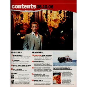 Sunday Times Magazine 8th October 2006 James Bond Daniel Craig