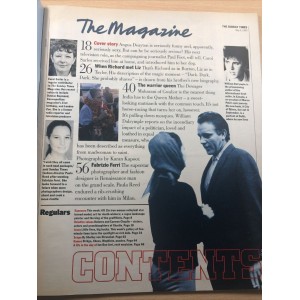 Sunday Times Magazine 1993 9th May 1993 Angus Deayton Liz Taylor Richard Burton Dolores Chaplin